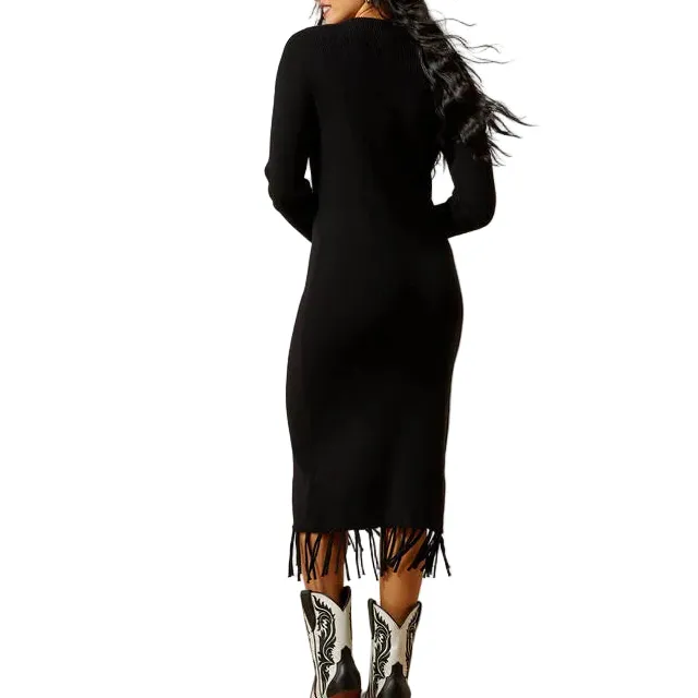 Knit Long Sleeve Casual Dress