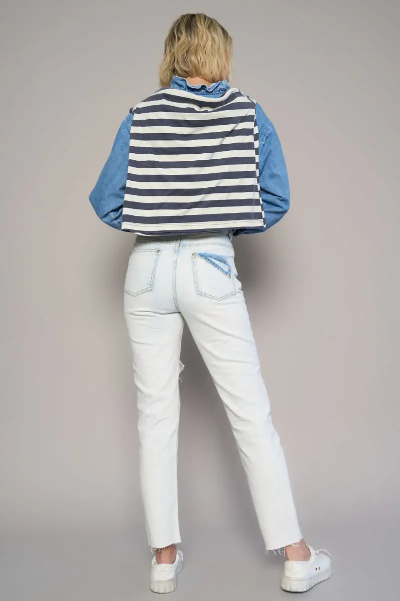 Modern High Rise Ankle Straight Jeans