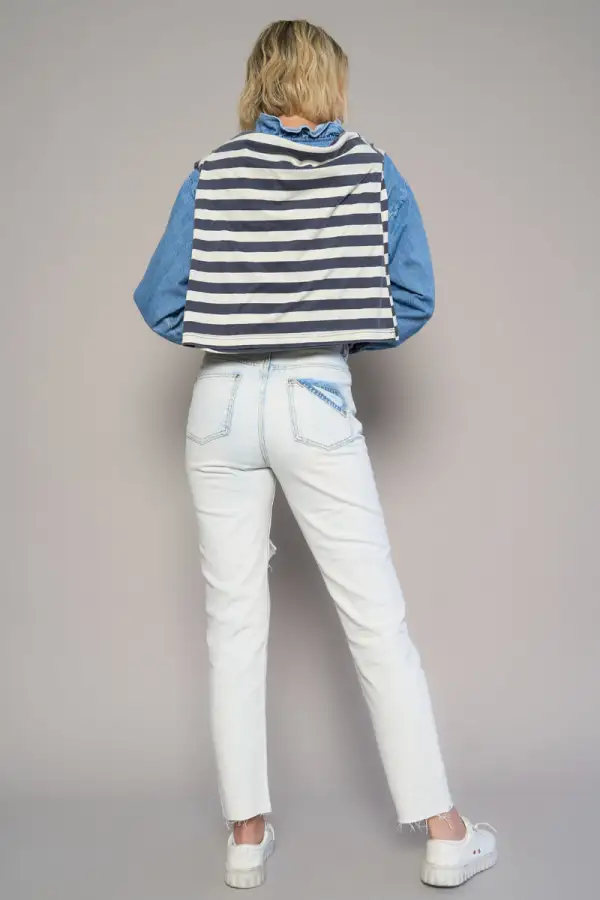 Modern High Rise Ankle Straight Jeans