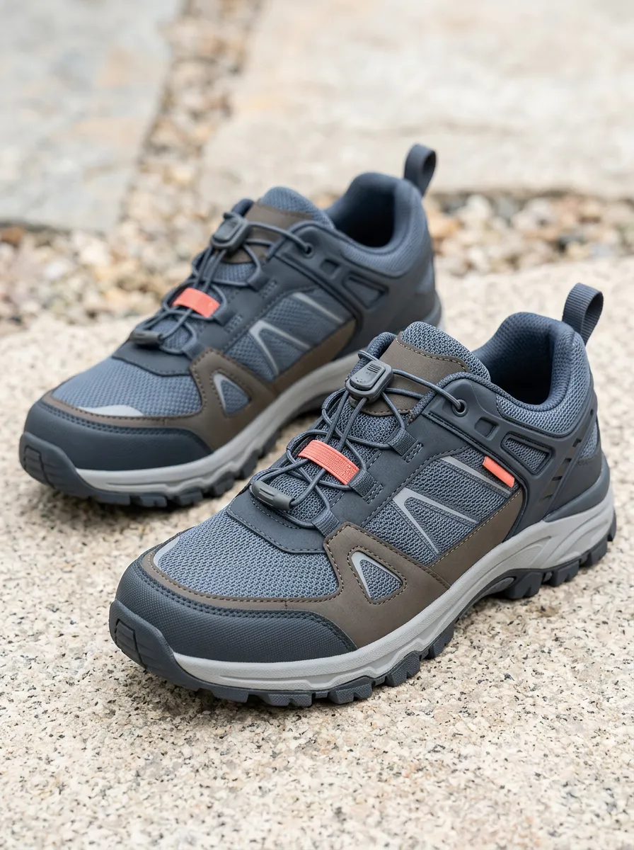 Men's Outdoor Hiking Mesh Breathable Quick-Lace Sneakers