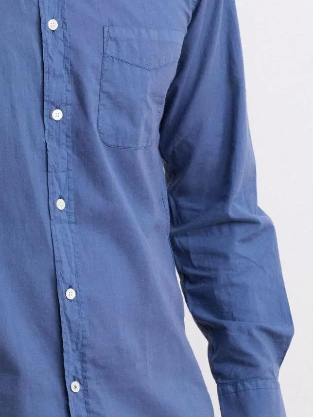 Casual Soft And Comfortable Simple Cobalt Blue Shirt