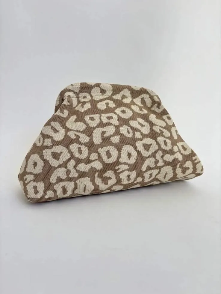 Leopard Print Geometric Print Cosmetic Bag