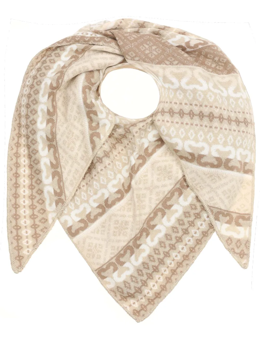 Textured Artful Cotton Wool Heart Pattern Fashion Scarf