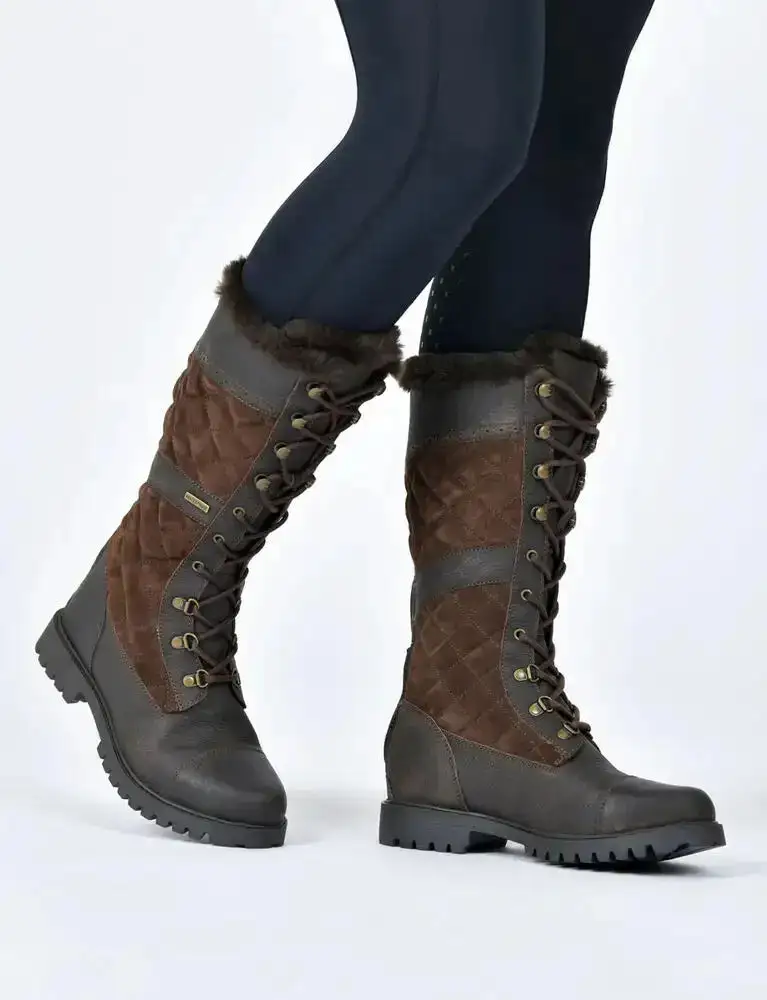 Lace-Up Zip Riding Boots