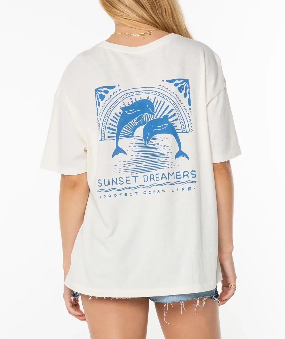 Dolphin Print Women's Casual T-Shirt