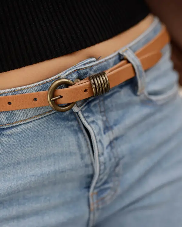 Skinny Leather Waist Belt