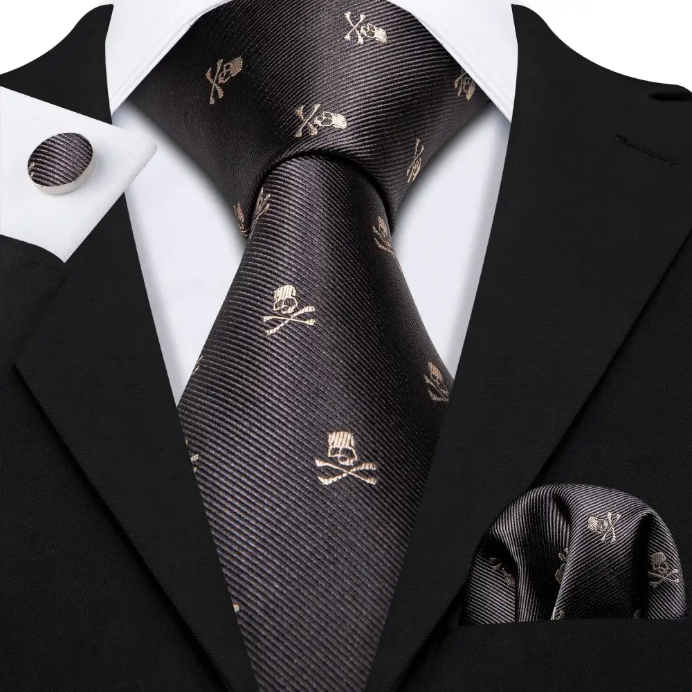 Novelty Skull Necktie Set