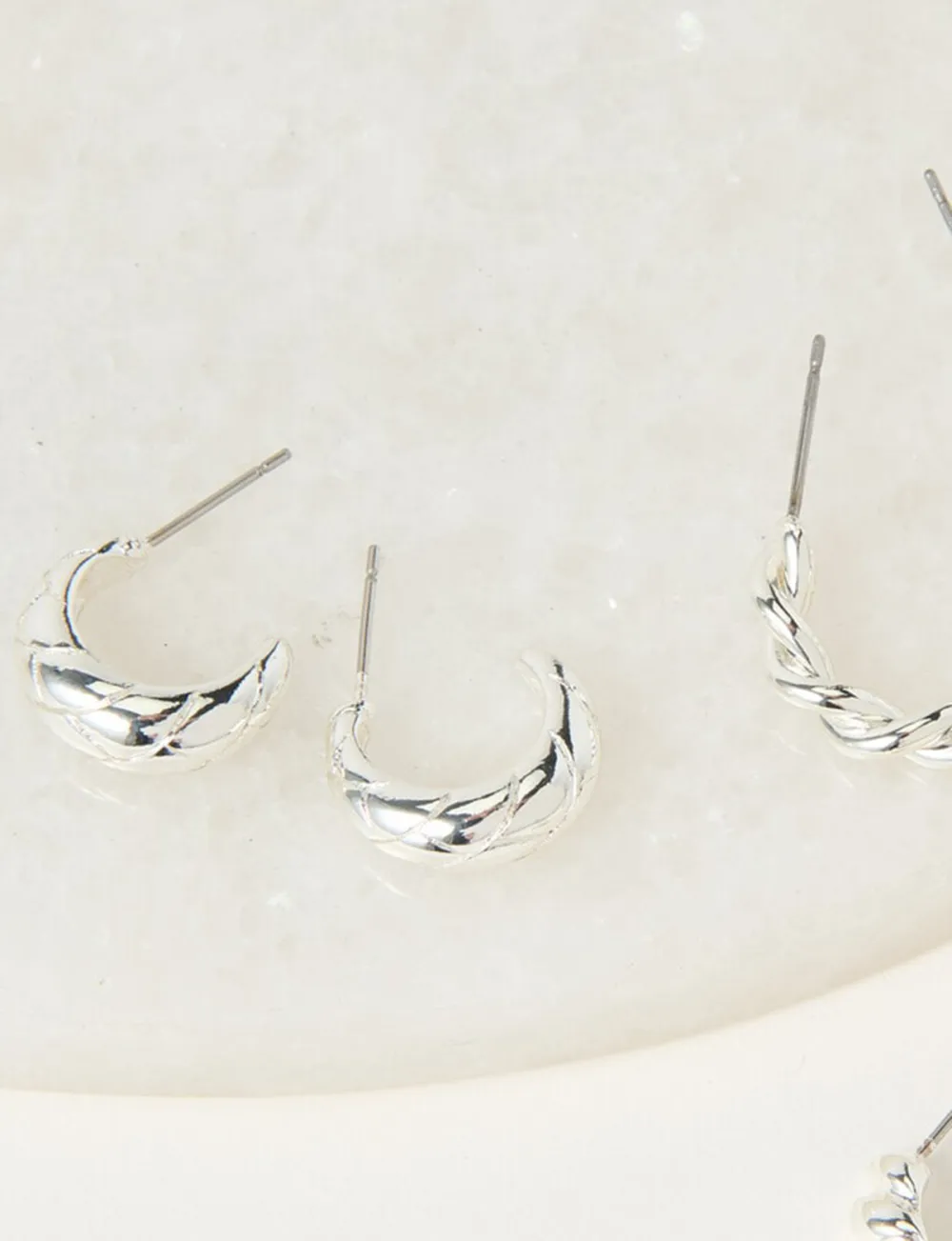 Creative Rotating Simple Versatile Silver Earrings