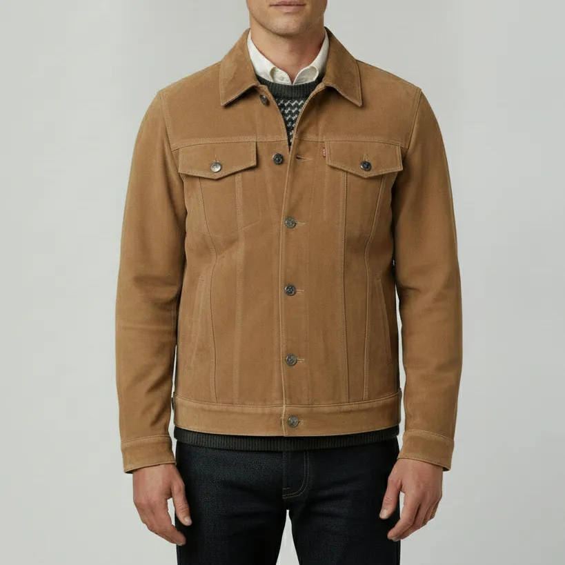 Classic Suede Trucker Western Jacket