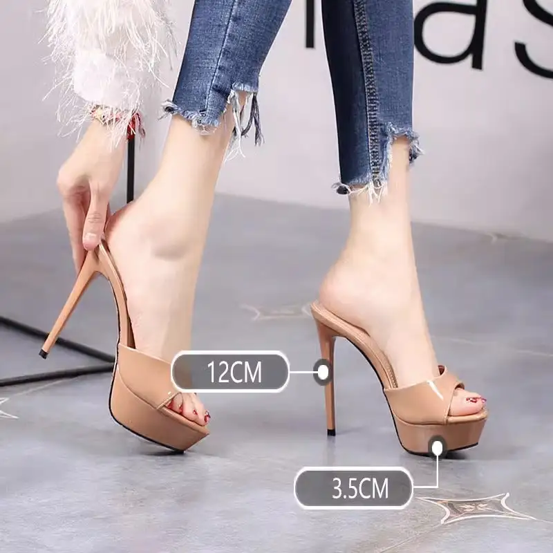 Pearl Detail Slide Sandals