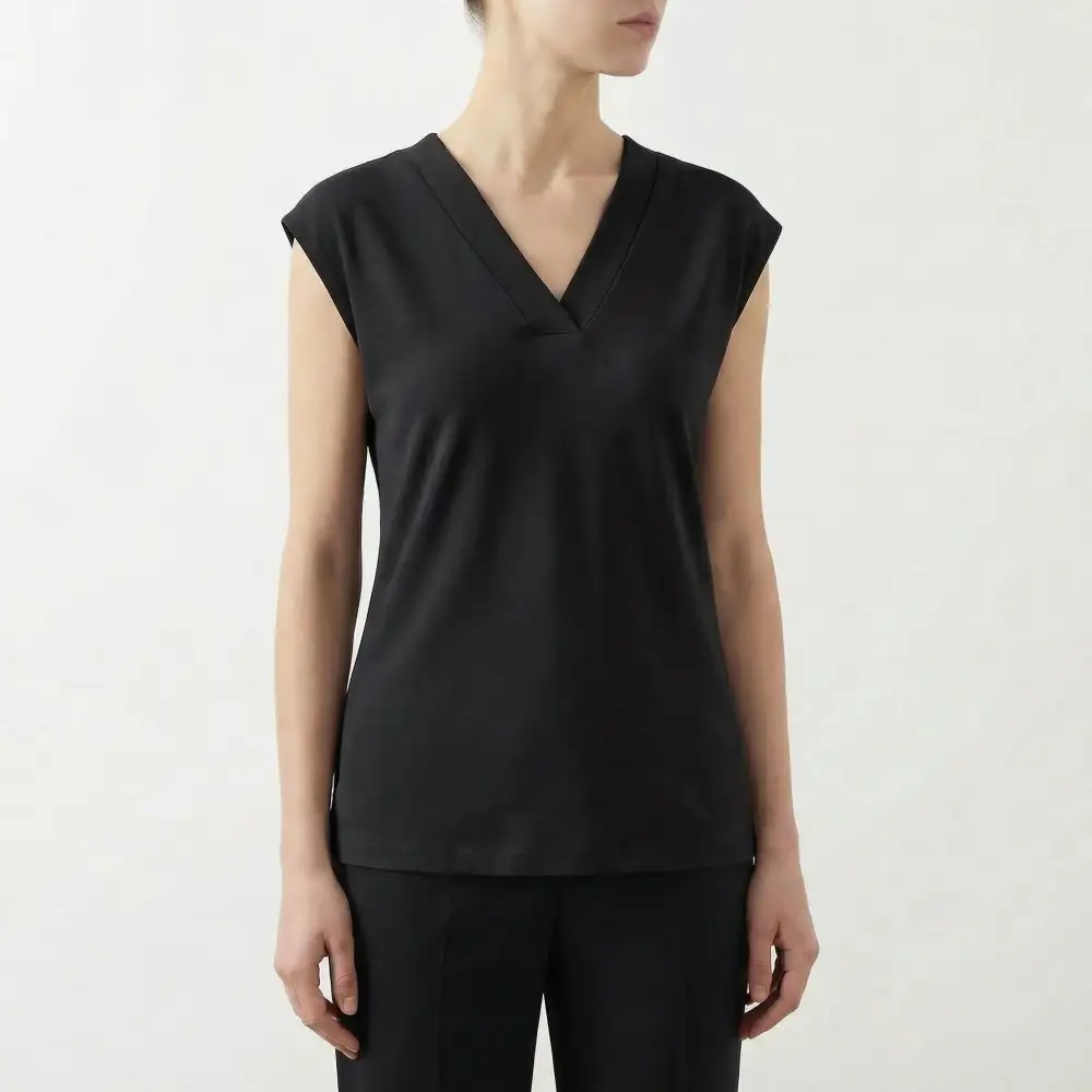  Refined V Neck Shirt