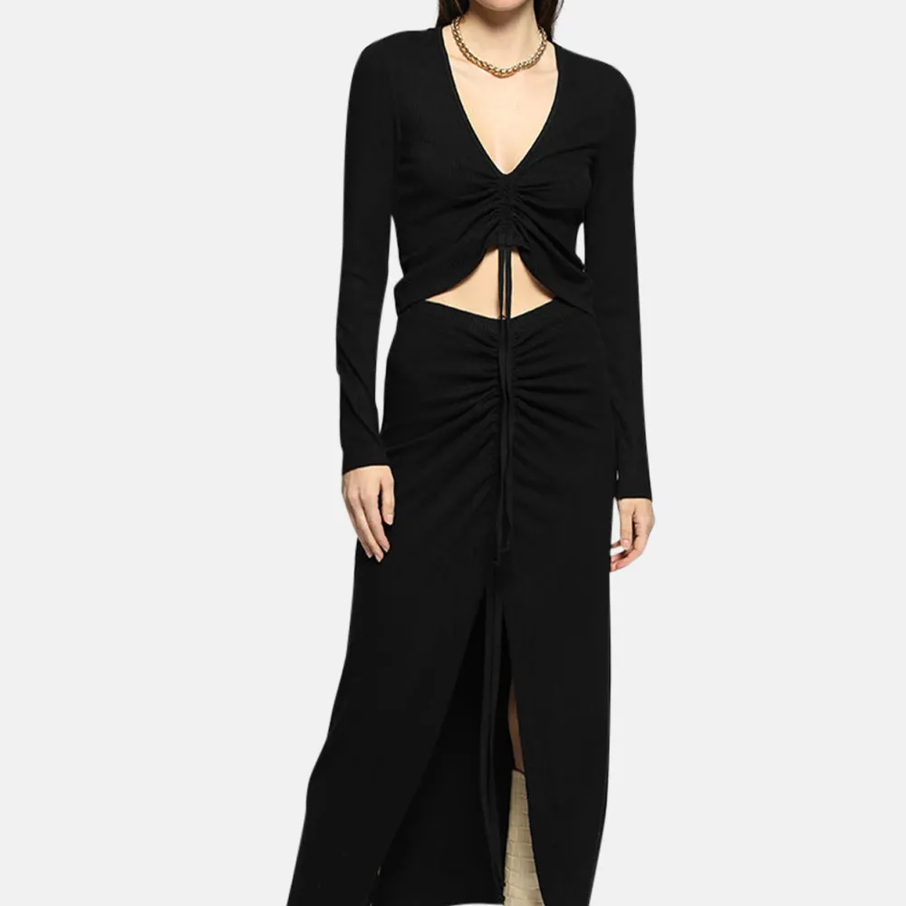 Long Sleeve Ribbed Long Sleeve Top