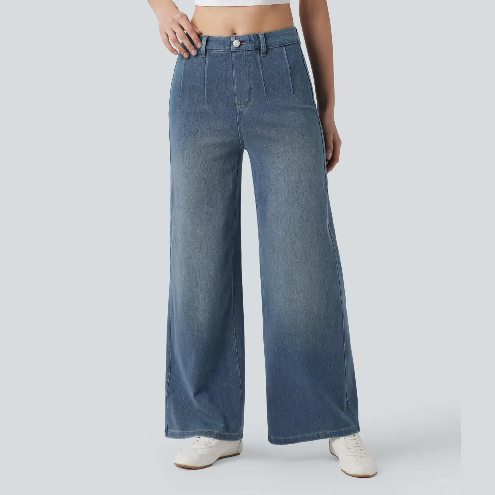 ⏰ TODAY ONLY - High Waisted Tummy Control Wide Leg Jeans