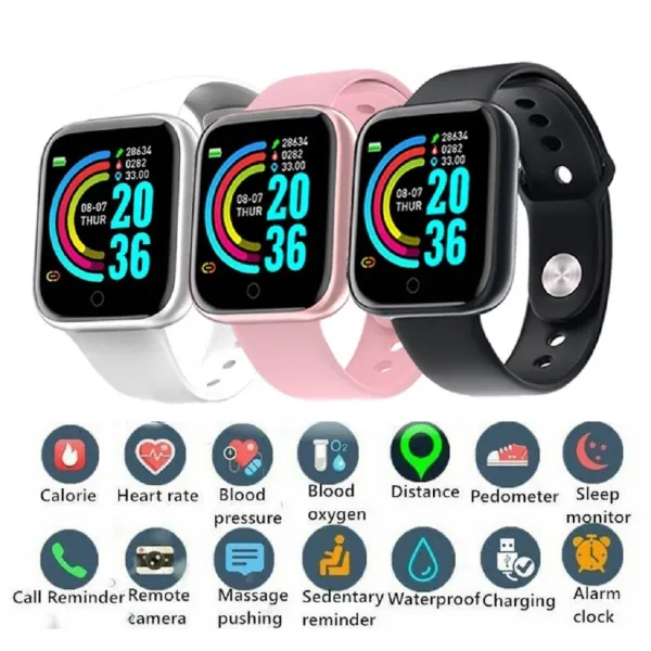 Smart Watch Waterproof Smart Bracelet Digital Display Touch Control Fitness Tracker