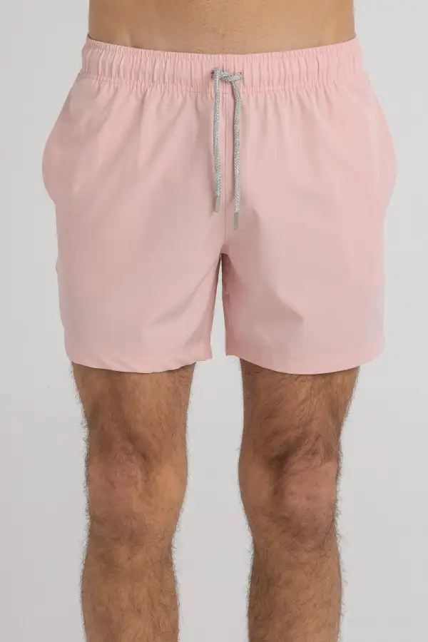 Solid Pink Swim Shorts