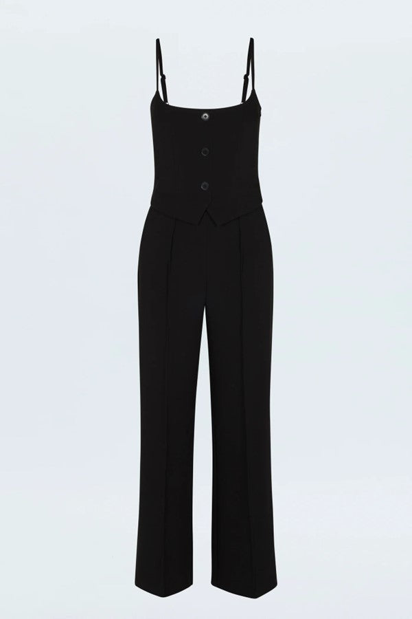 Black Tailored High Waist Jumpsuit