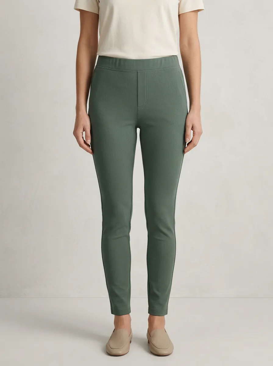 Casual-Chic Women's Stretch Mid-Rise Pants