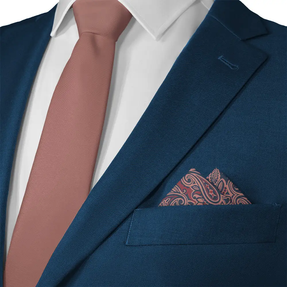 Distinctive Contemporary Ornate Paisley Pocket Square