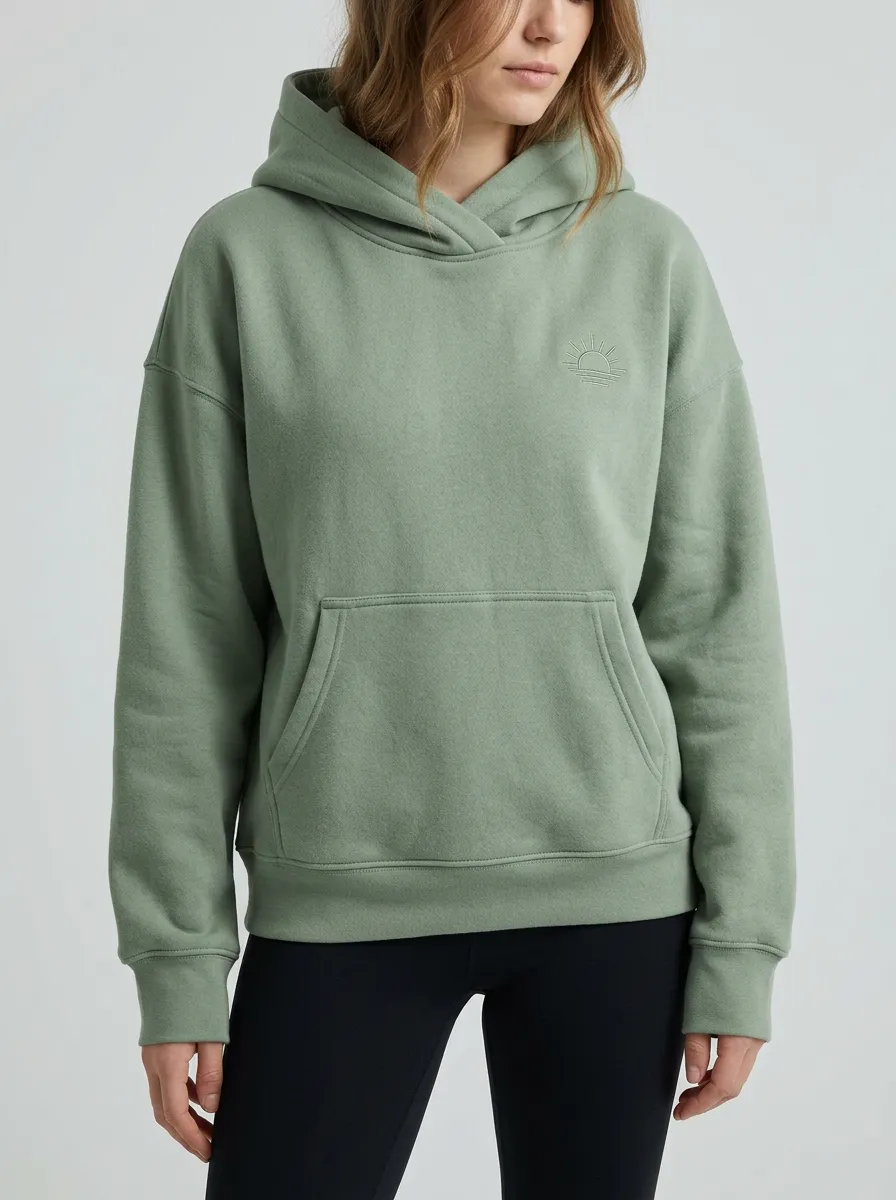 Women's Minimalist Sunset Graphic Printed Hoodie