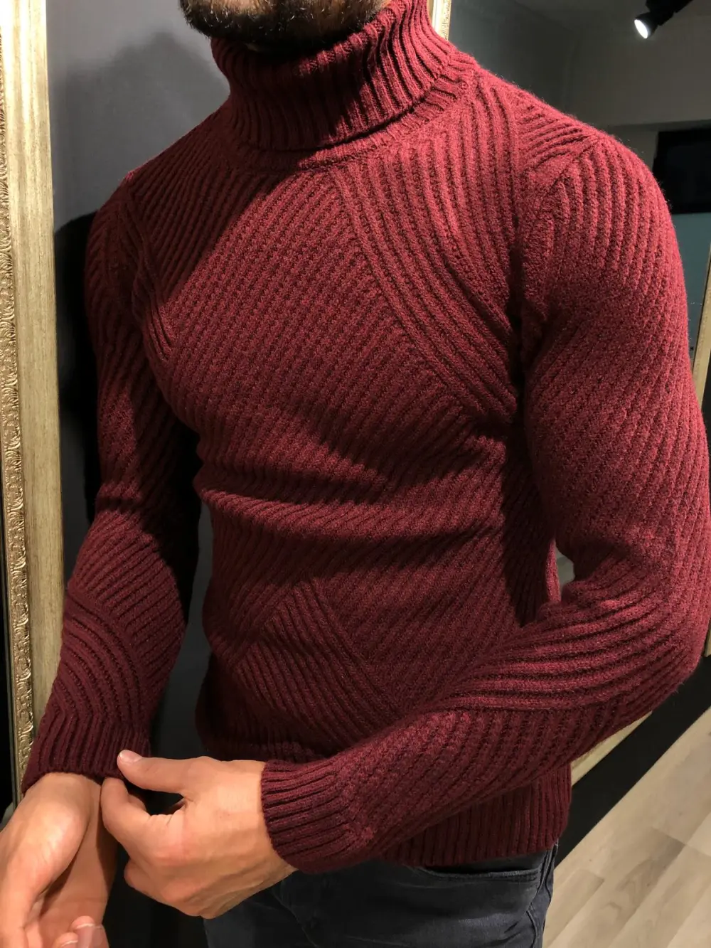 Timeless Slim Fit Knit Turtleneck Sweater