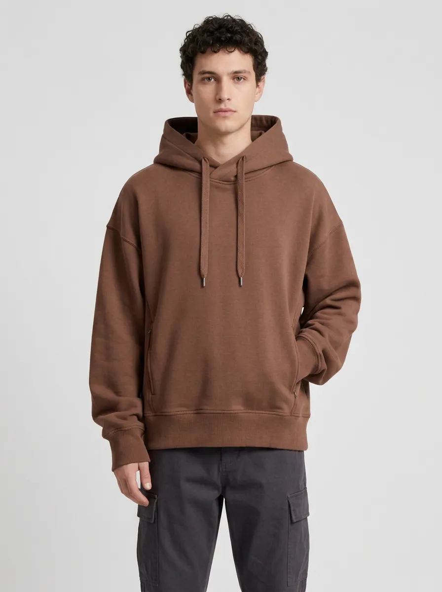 Simple Layer Pullover Unisex Hooded Sweatshirt