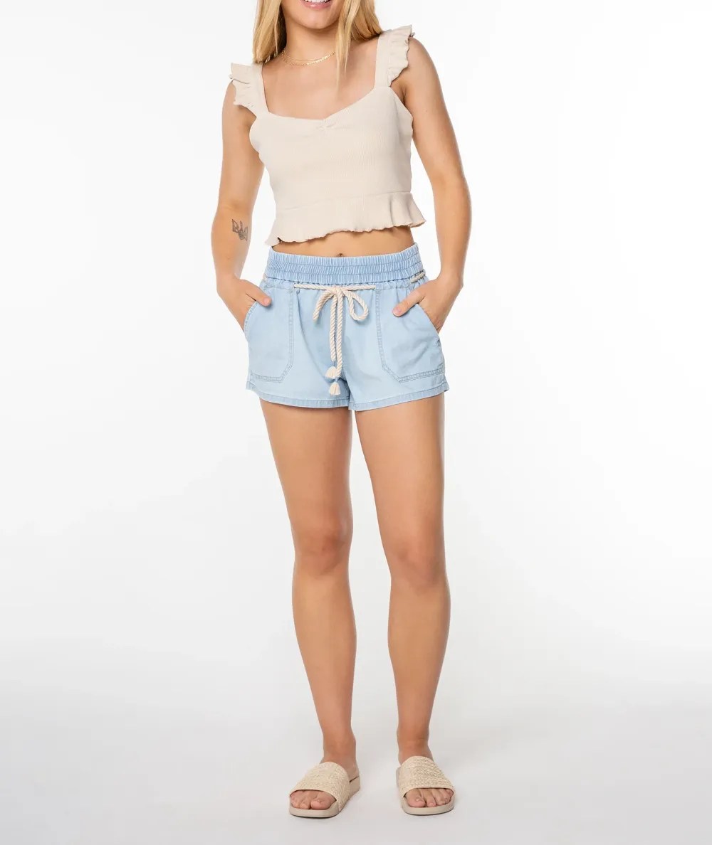 Solid-Color Ruffled Casual Tank Top