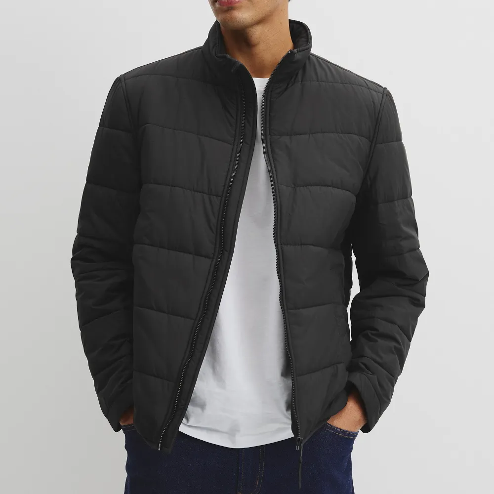 Men's Classic Quilted Funnel Neck Jacket
