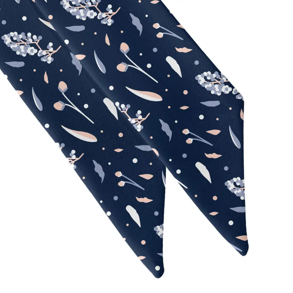 Delicate Floral Pattern Hair Scarf