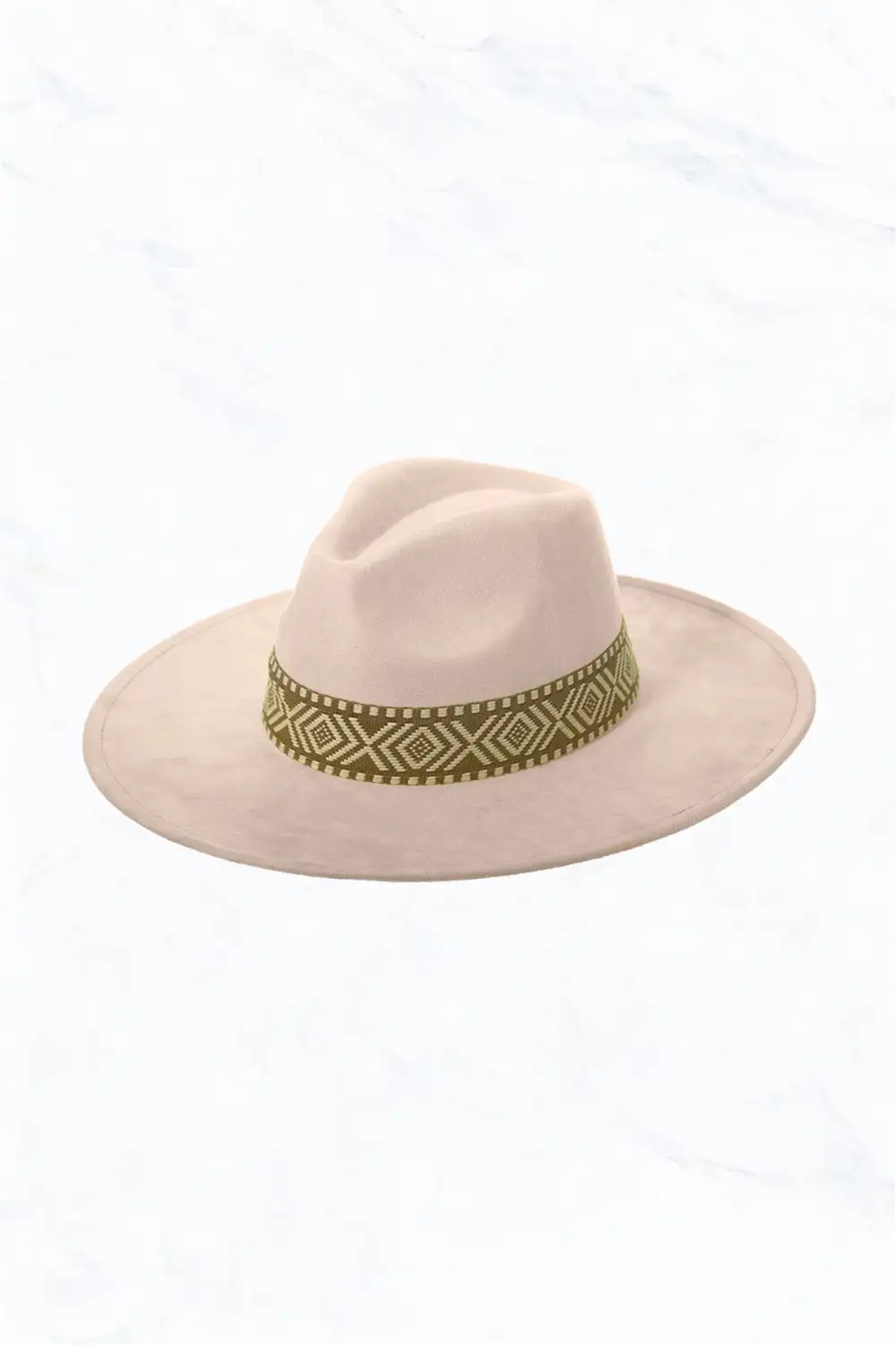 Suede Large Eaves Peach Top Fedora Hat
