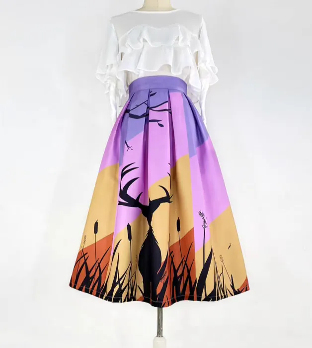 Flexible Promenade Everyday Casual Polyester Skirt