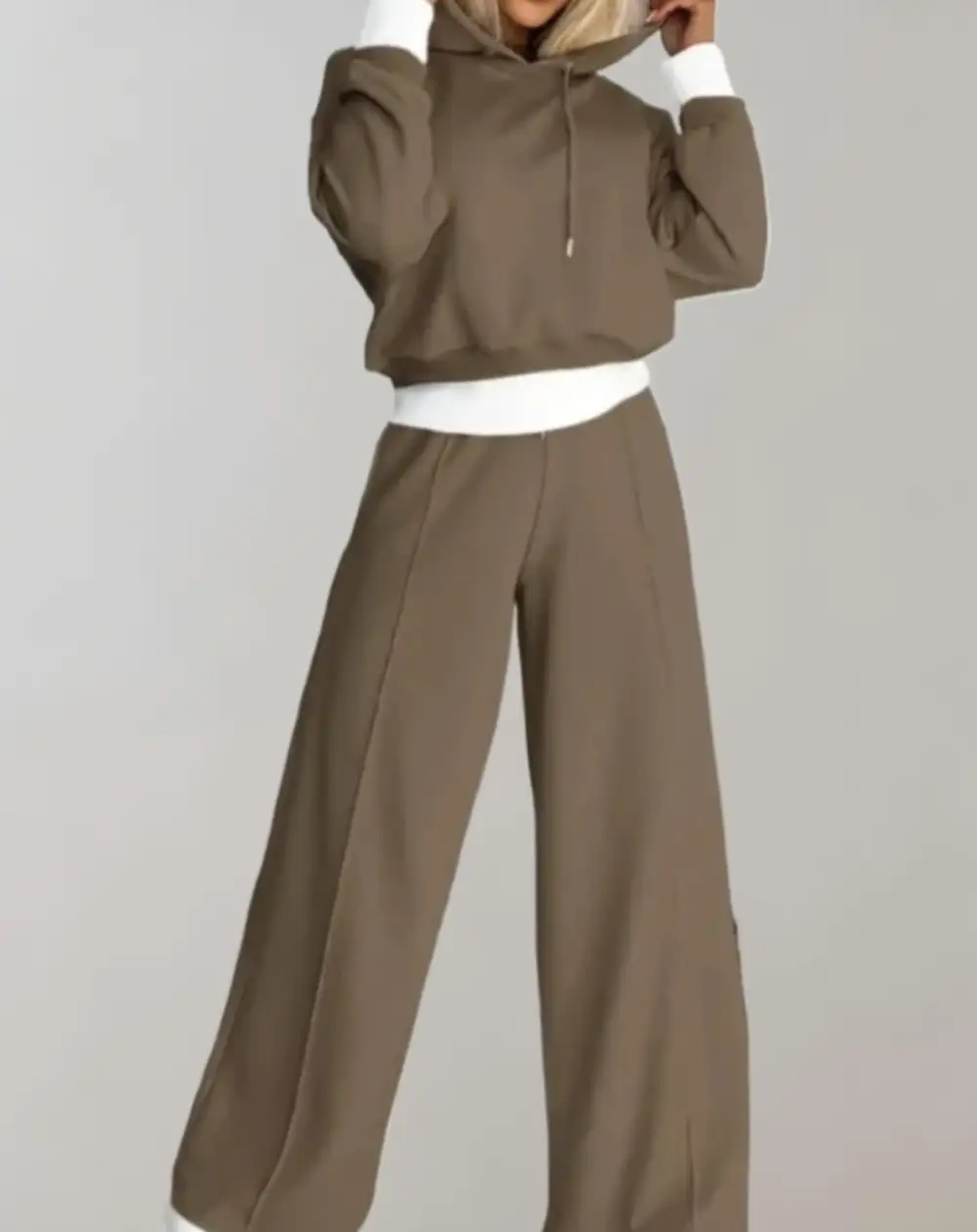 Wide Leg Hooded Two Piece Set