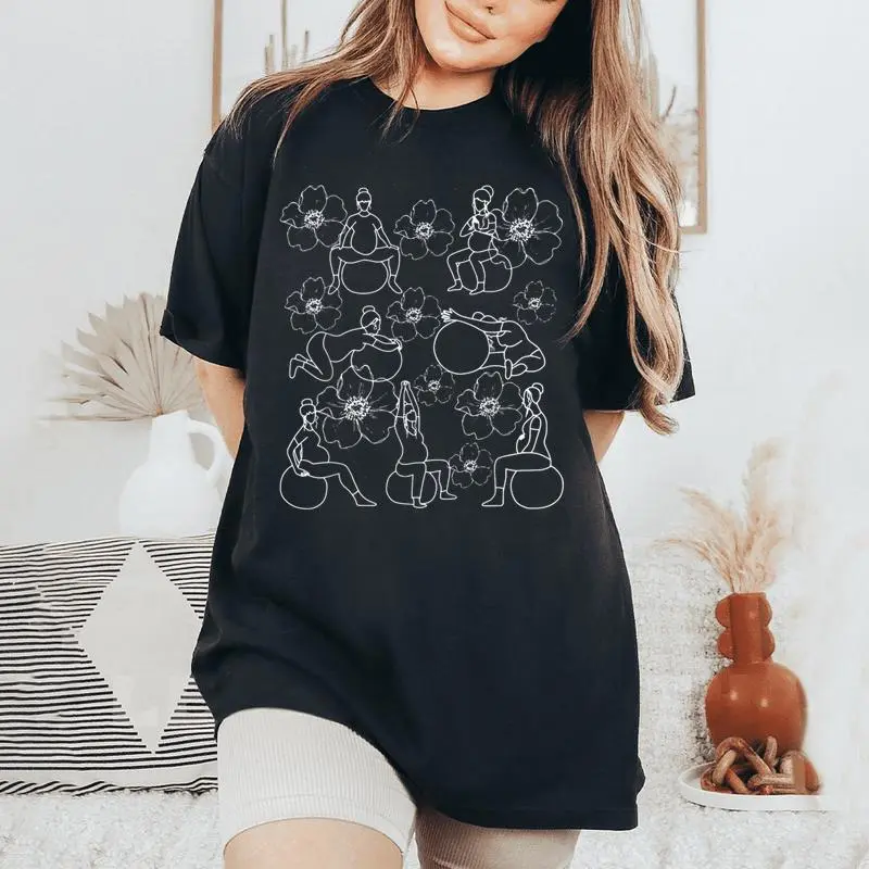 Birth Ball Birth Worker Birthing Positions Nurse Midwife Women's Oversized Comfort T-Shirt