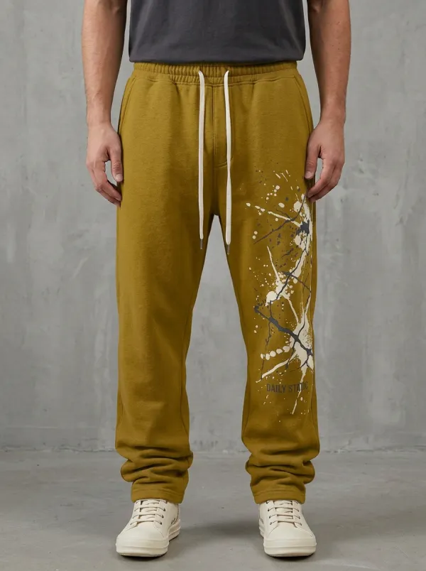 Streetwear Sweatpants Splatter Men's Sweatpants