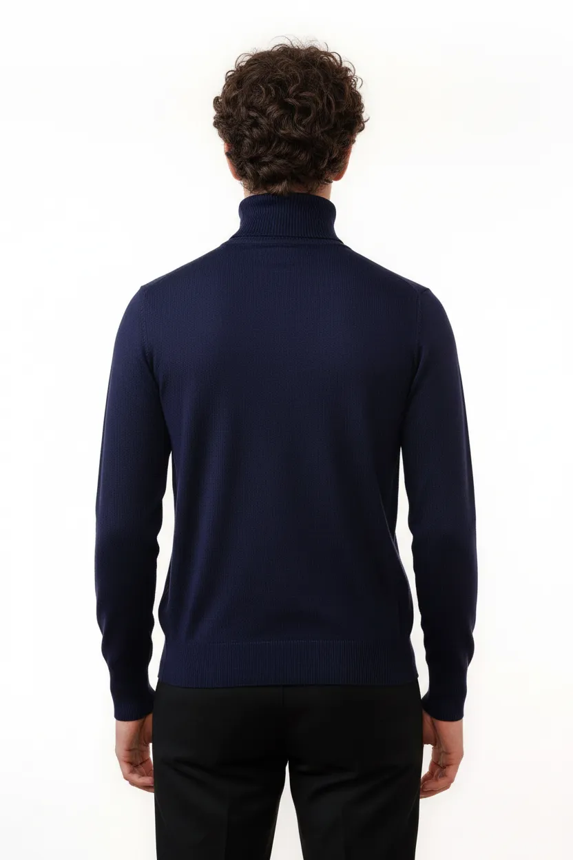Casual Slim Fit Viscose Turtleneck Sweater