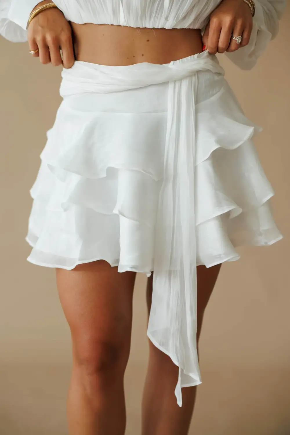 Draped Mini Skirt