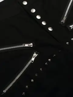 Wide-Leg Zipper-Detail Shorts