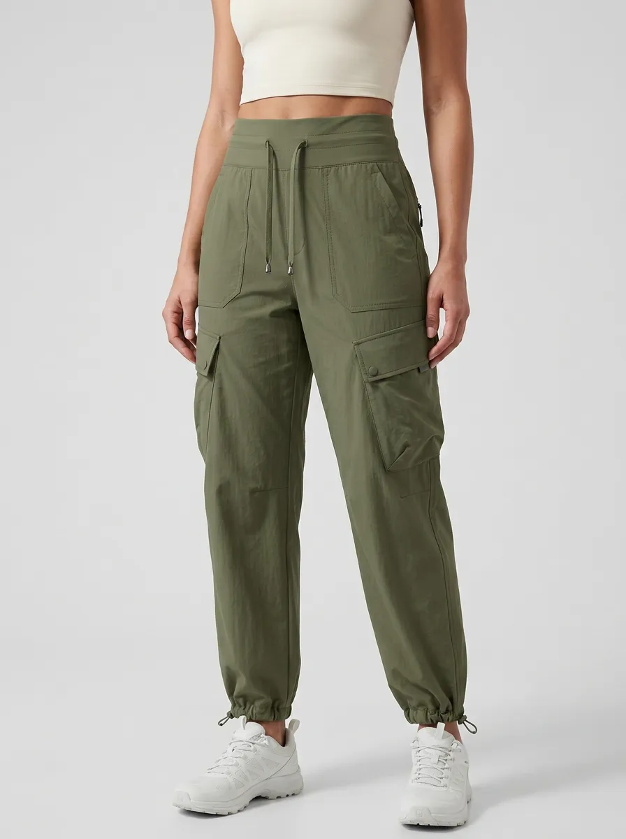 High-Rise Breathable Cargo Pants