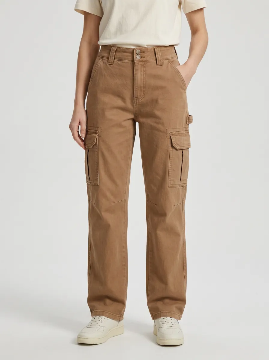 Women's Cargo Multi-Pocket On The Go Straight Leg Pants