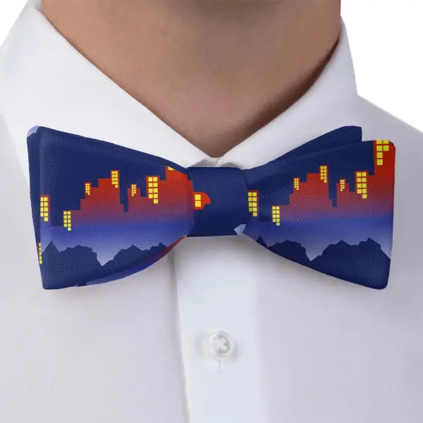Skyline Pattern Bow Tie