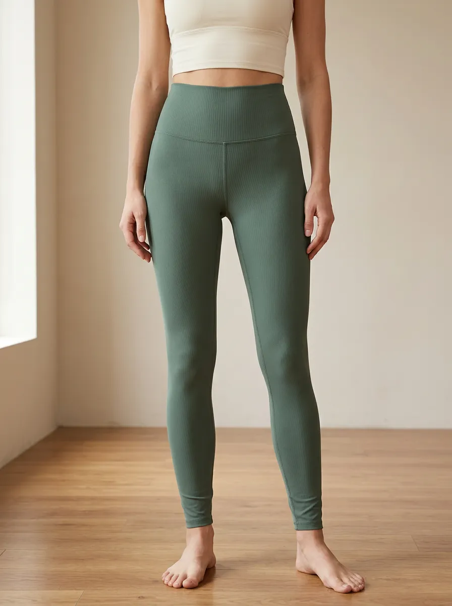 Ribbed Printed Leggings