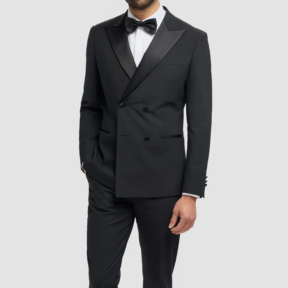Men S Black Double