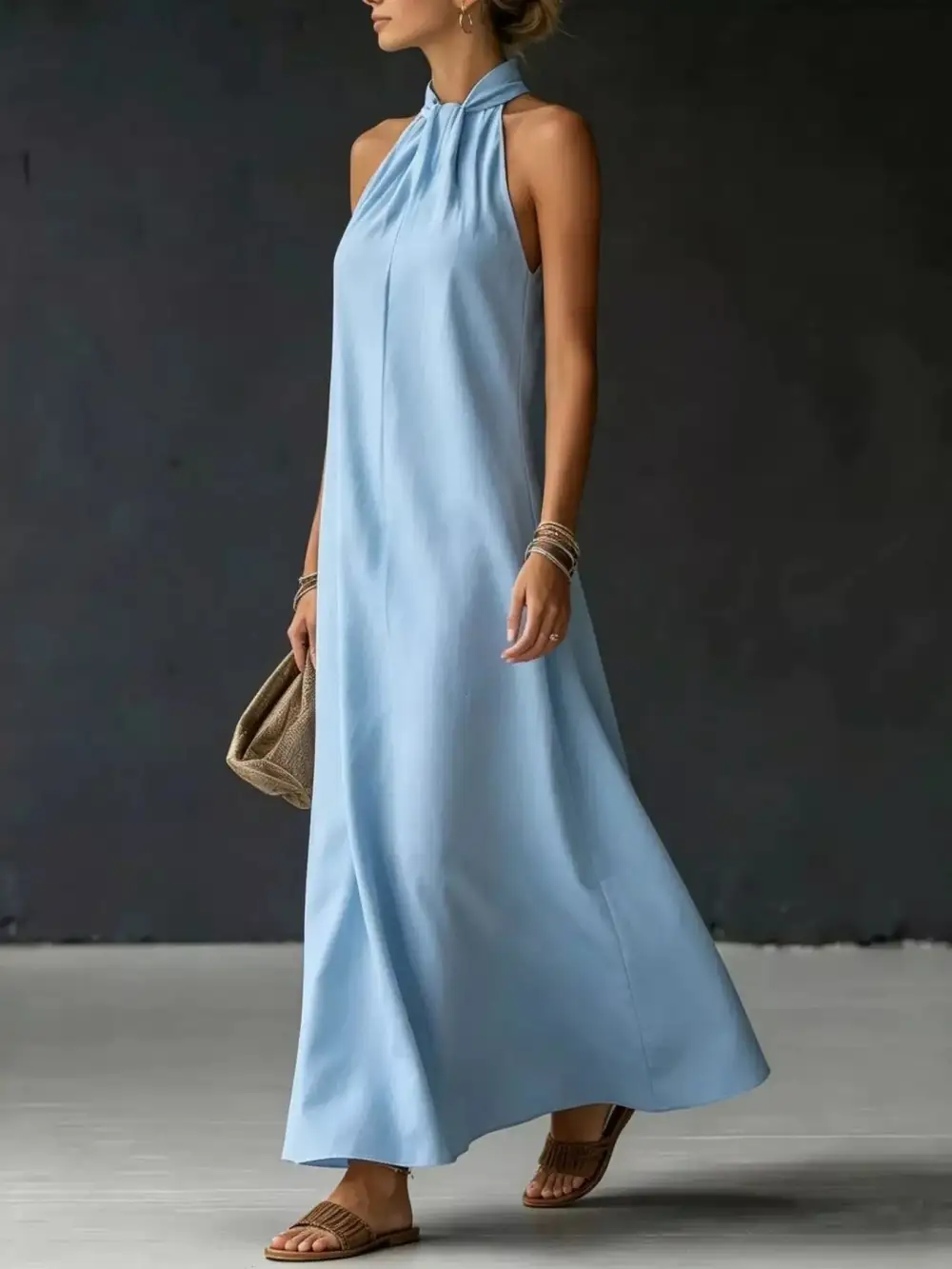 Halter Neck Maxi Dress