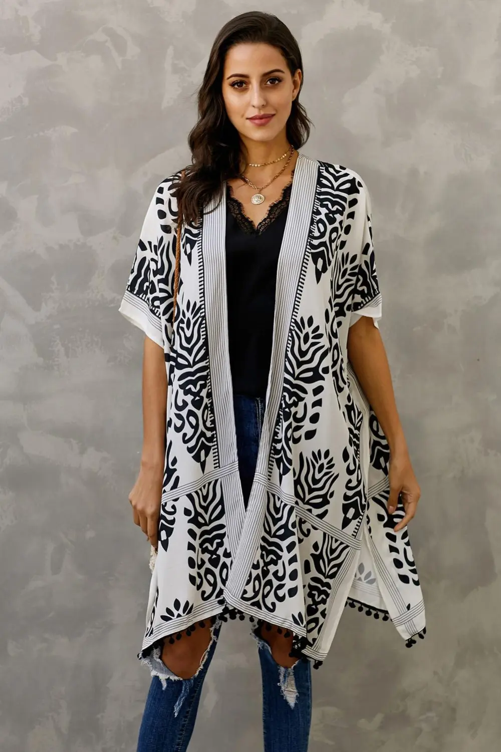 Swimwear Prowess Pom Pom Kimono