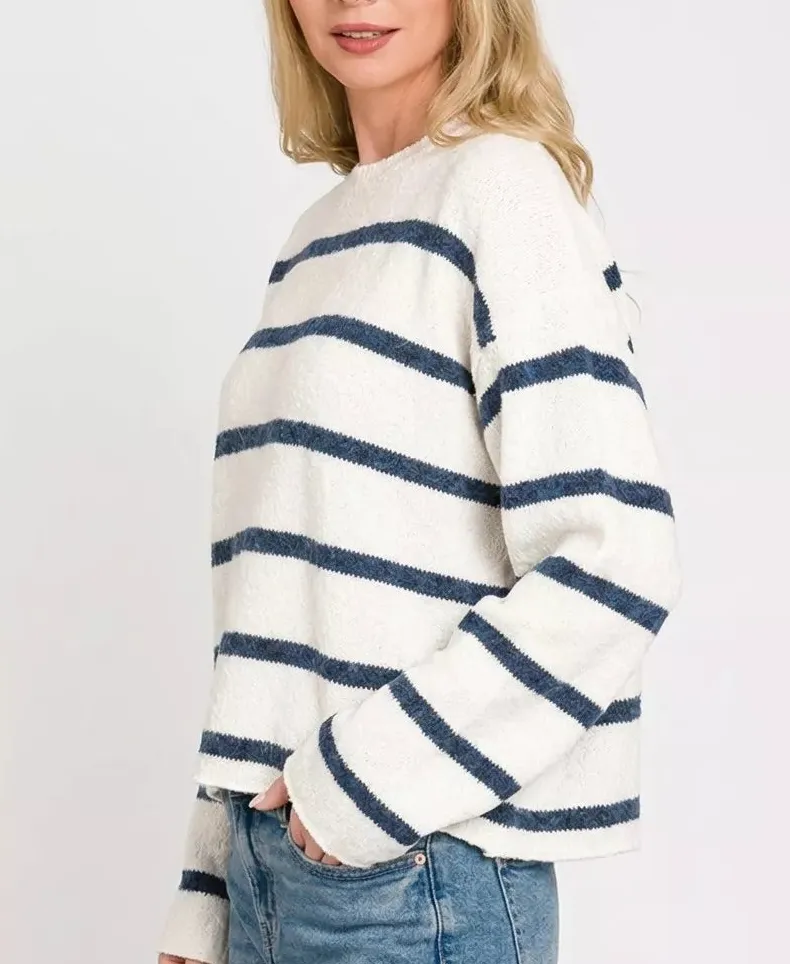 Classic Wool Blend Striped Sweater