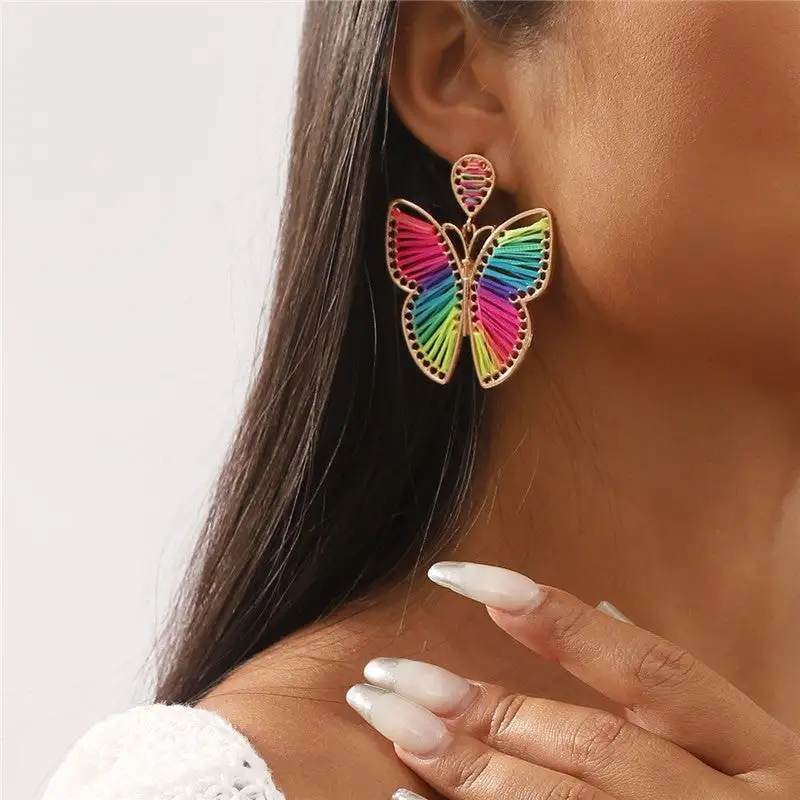 Butterfly Alloy Statement Earrings
