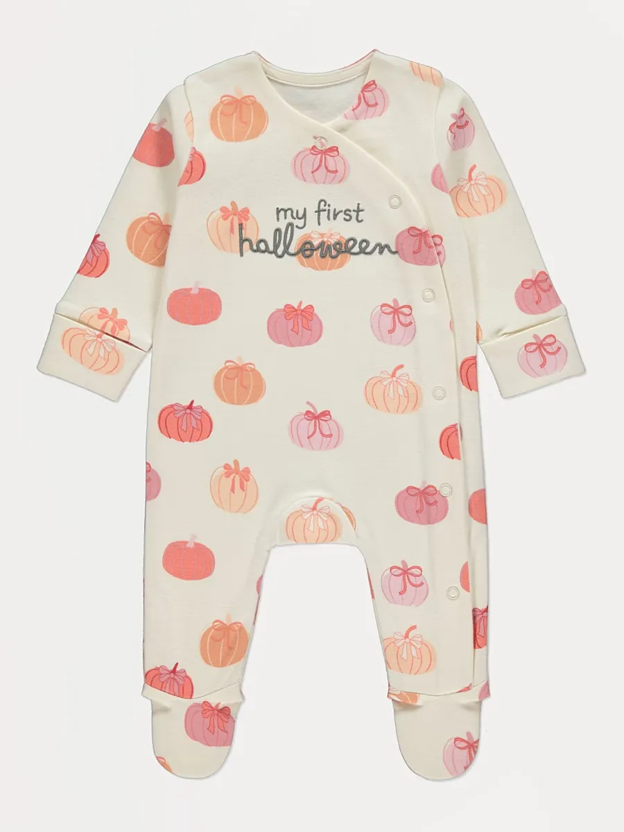 Cream My First Halloween Sleepsuit