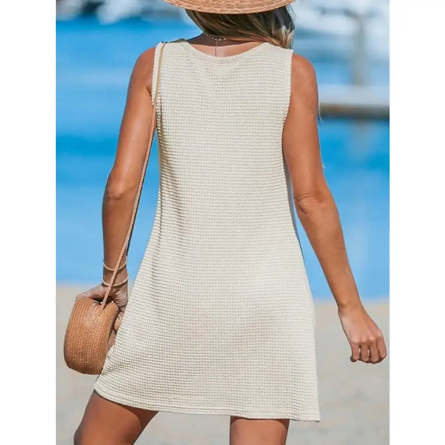 Knot-Front Sleeveless Mini Dress