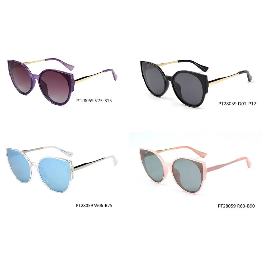 Round Cat-Eye Polarized Modern Profile Sunglasses
