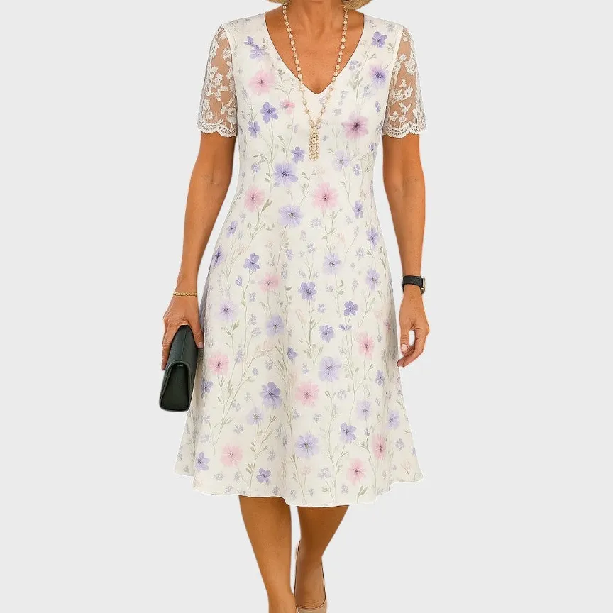 Lace Detail Shorts Midi Dress
