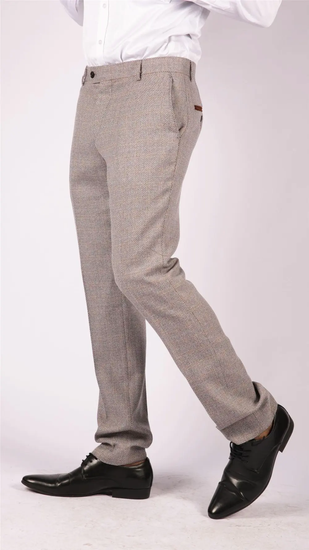 S Cream Tweed Trousers